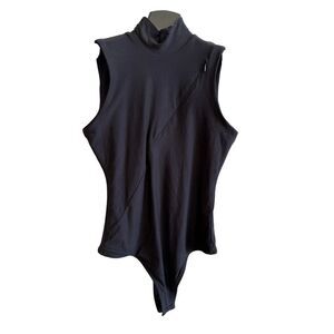 NWOT Alix NYC Black Mock Neck Bodysuit‎ Size Small Sexy Shapewear